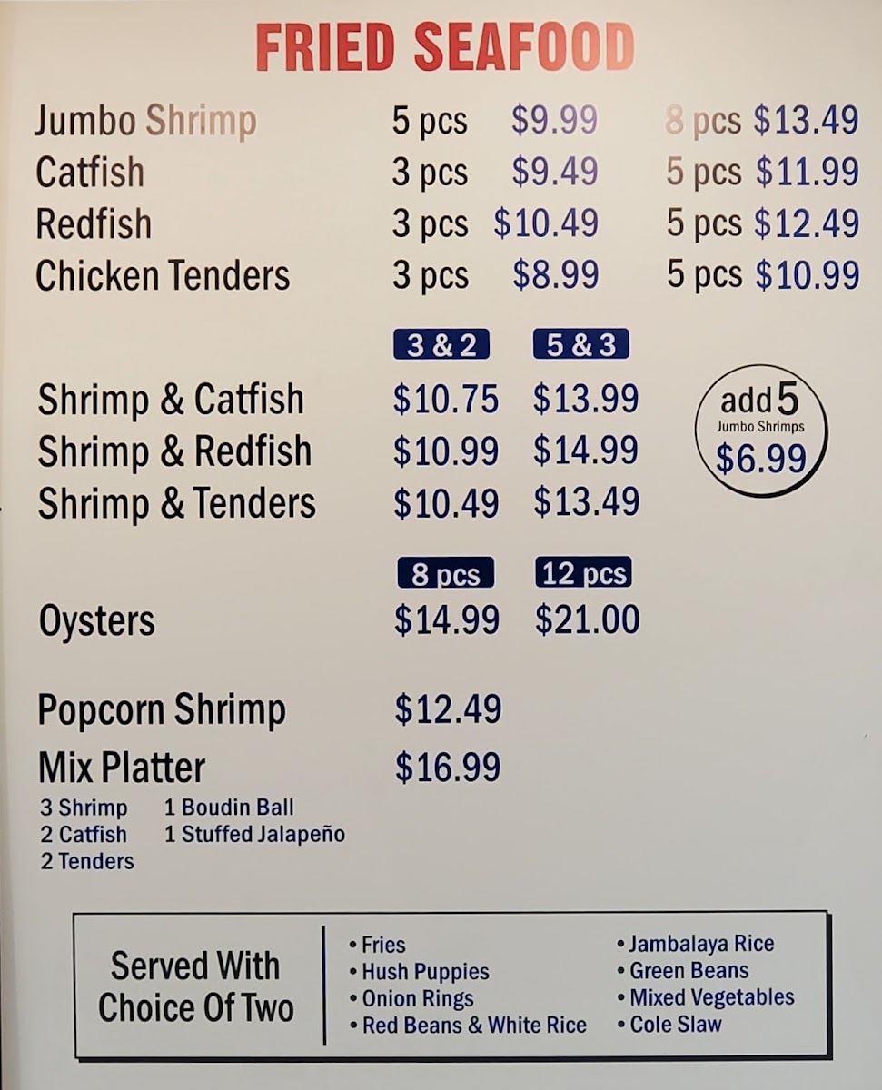 Louisiana Fish House Menu - Image 5